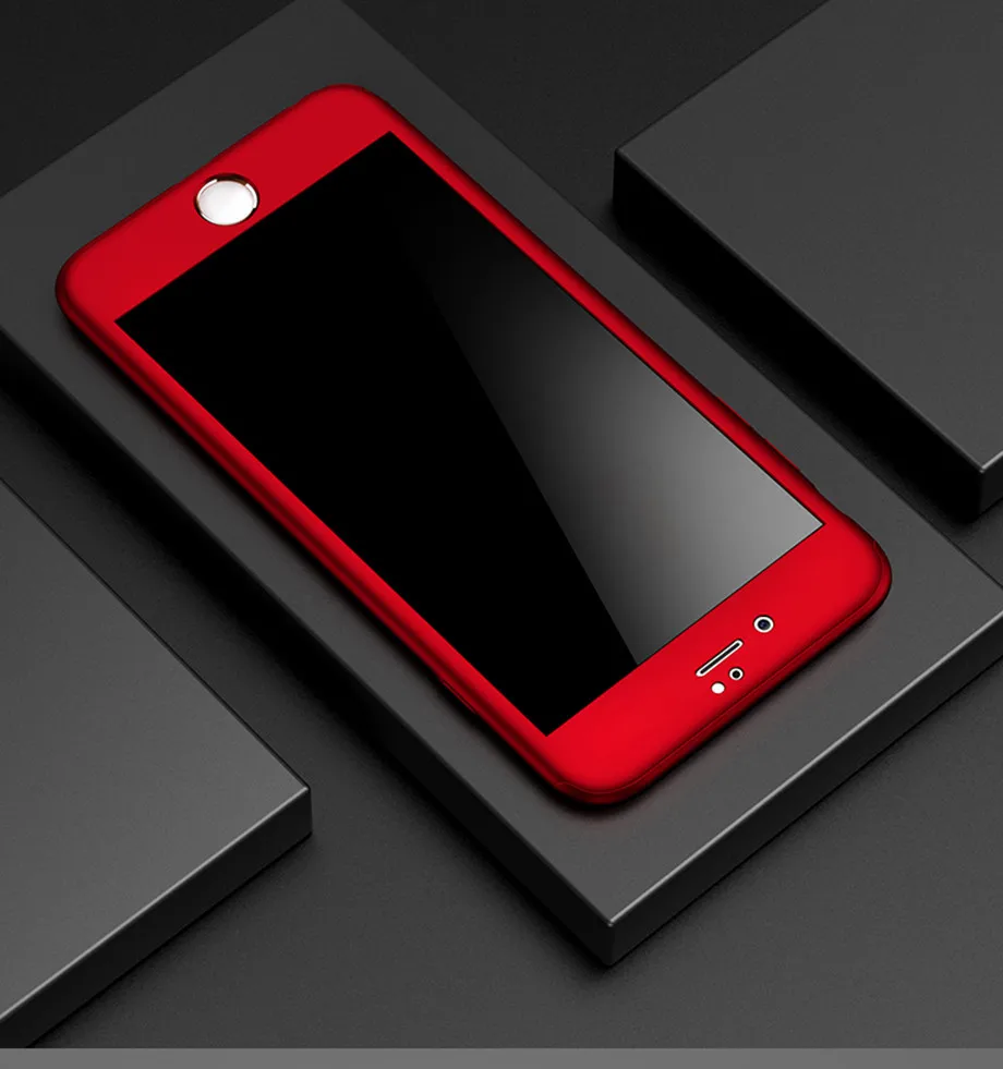 360 Degree Full Body Cover for iPhone 5 5S SE 6 6S 7 8 Plus Hard Plastic Shockproof Case for iPhone 11 Pro Max XR XS X Cases