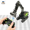 Huina 1593 1558 RC Engineering Truck Machine 2.4G Remote Control Caterpillar Excavator Digger  Alloy Tractor Toys Model 3