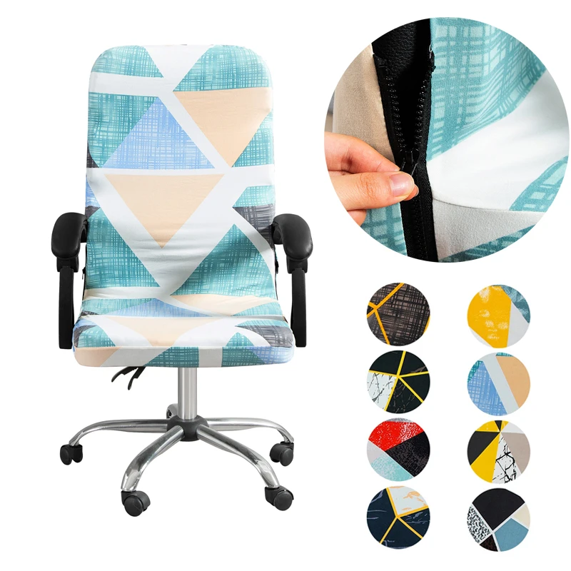 

M/L Sizes Office Stretch Spandex Chair Covers Anti-dirty Computer Seat Chair Cover Removable Slipcovers For Office Seat Chairs