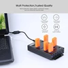 Sipolar 10 Ports 60W powered USB 2.0 hub High Speed Adapter Extension Cable Plug and Play for PC Laptop phone tablets SSD HDD 6