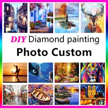 5d DIY Полная Алмазная мозаика рисунок Пейзаж Вышивка крестиком фото на заказ Полный Круглый Стразы Новинка Распродажа для гостиной