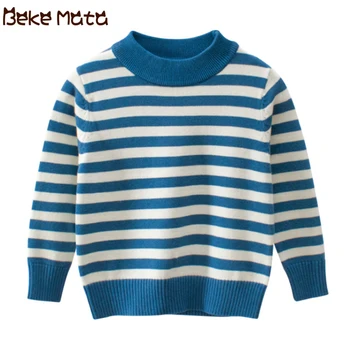 

Toddler Girl Sweaters Long Sleeve Striped Pullover Kids Boy Sweater Knit Child Clothes Cotton Autumn Chidlren's Sweater 2-9Y