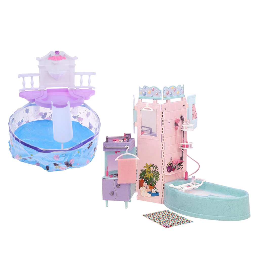1/6 Scale Bathtub & Swimming Pool for   Blythe Dollhouse Hot Toys Action Figures Summer Accessories