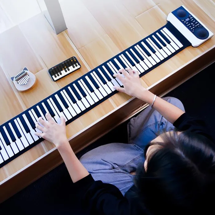 

Vvave Keyboard 61 Key / 88 Key Piano Sound Floating Hand Roll Electronic Piano Keyboard Musical Instruments 2000mAh Roll Up Drum