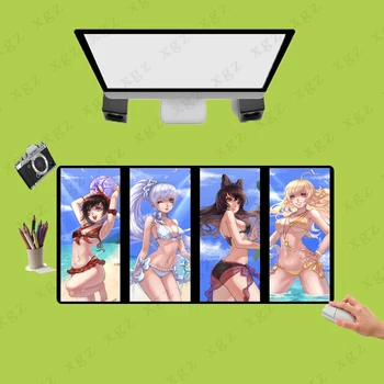 

XGZ Anime Sexy Girl Large Gaming Mouse Pad Lock Edge Mouse Mat Laptop Computer Desk Pad Keyboard Mat Mousepad for CSGO DOTA XXL
