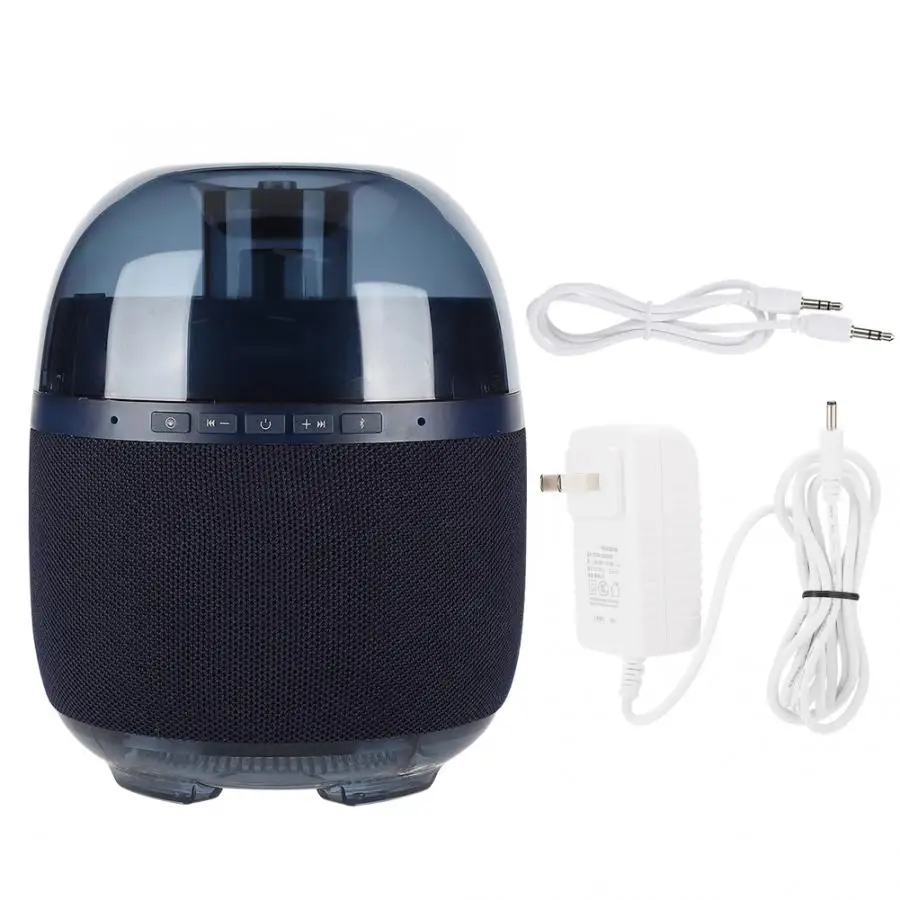 Синий F100 HiFi динамик сабвуфер Светодиодный увлажнитель воздуха диффузор Арома(США 110-240 В - Цвет: Синий