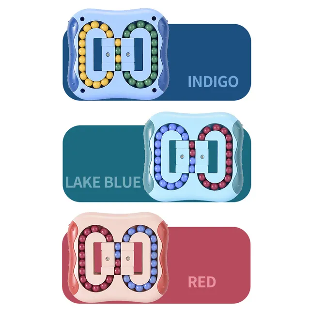 Special Bean Fingertip Toys Relieve Stress Decompression Rotating Small Beads Magic Puzzle Cube Fidget Educational Spinner Game 2