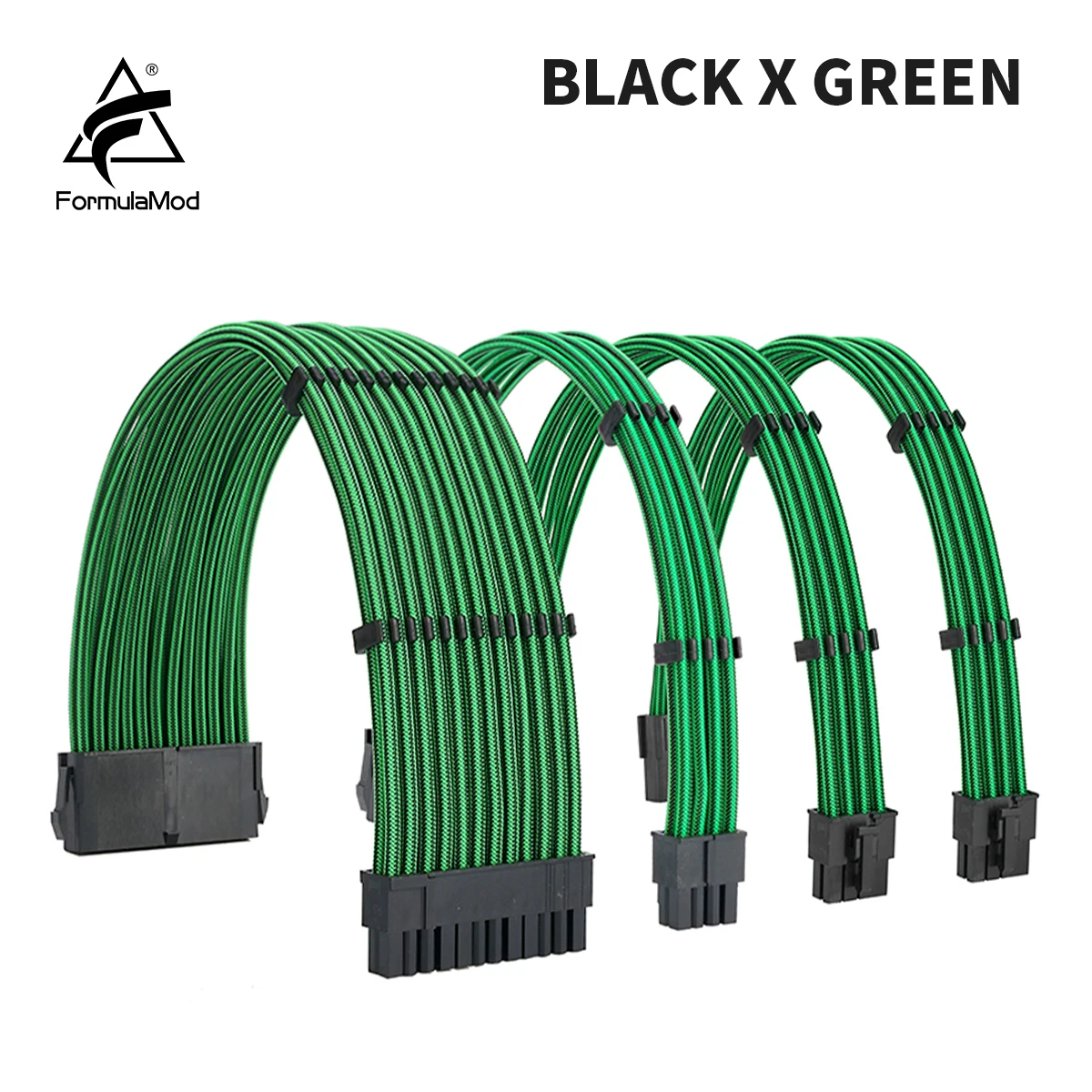 FormulaMod NCK1 Series PSU Extension Cable Kit , Mix Color Cable Solid Combo 300mm ATX24Pin PCI-E8Pin CPU8Pin With Combs  