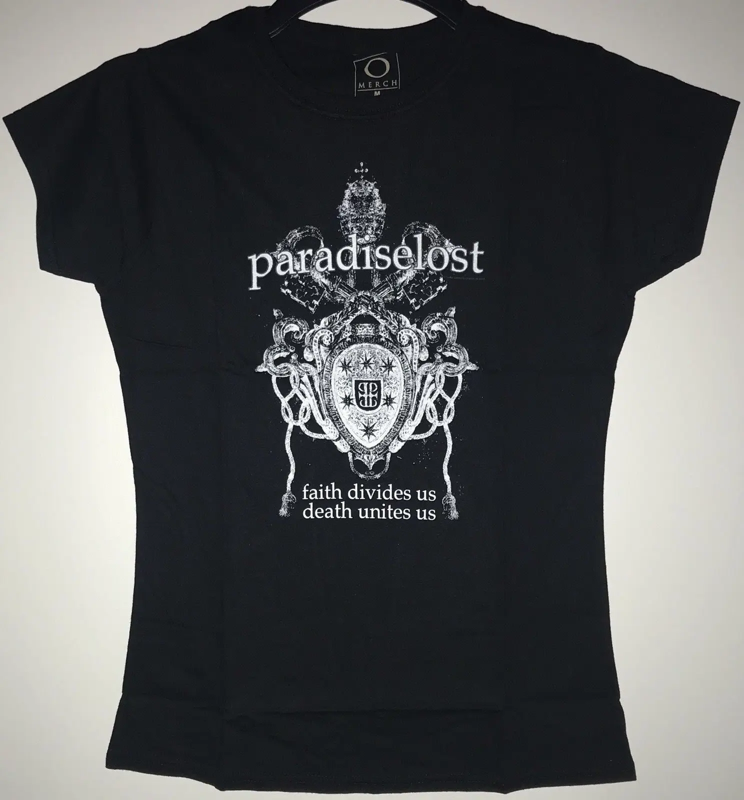

Paradise Lost Faith Crest Medium Skinny Girlie T Shirt New Official