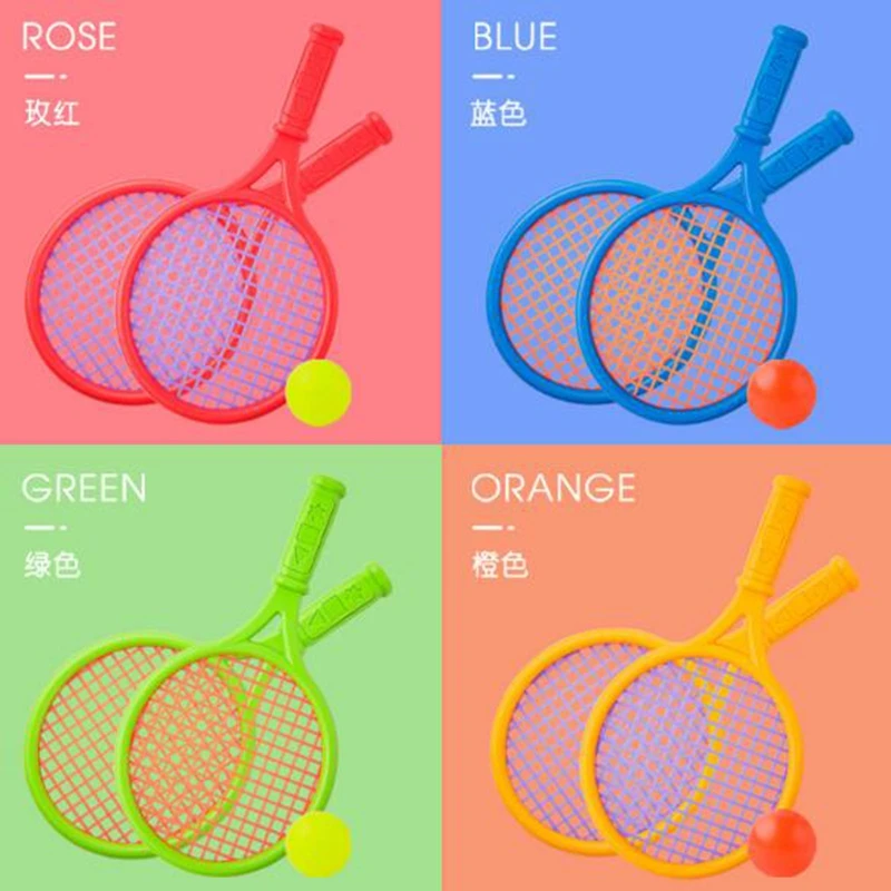 

Children's Tennis Racket Kindergarten Sports Plastic Tennis Racket Outdoor Interactive Beach Toy Set