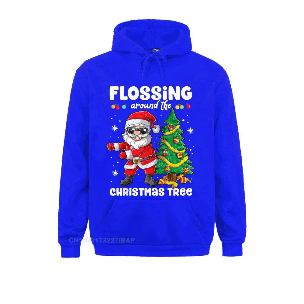 thumbnail image 1 of Sudadera con capucha personalizada para hombre con hilo dental de Papá Noel alrededor del árbol de Navidad y luces, nueva moda, con estampado, 1 of 5