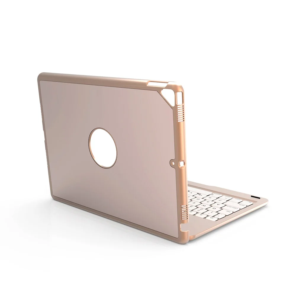 Для Apple iPad 10,2 дюймов планшет Роскошный Алюминиевый Чехол-книжка с Bluetooth клавиатурой защитный чехол-Подставка 7 цветов с регулируемой подсветкой