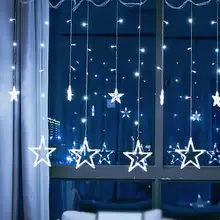  Star LED Fairy String Light Colorful Warm White Garland EID Decoration Lighting Christmas Holiday Wedding Party Decorative 