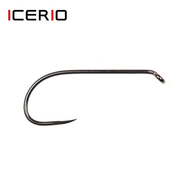 

ICERIO 30PCS Long Shank Barbless Streamer Stonefly Bugger Nymph Fly Tying Hook Ultra Sharp High Carbon Steel Trout Hook