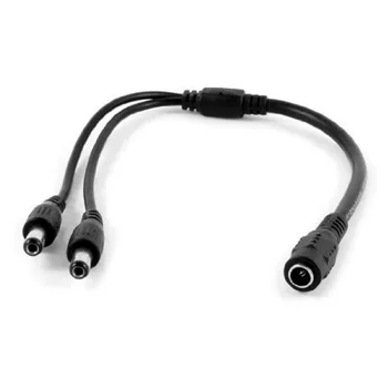 

DC Power Y Cable Splitter 2019 New 1 Female to 2 Male Plug DC Power Y Cables Adapter Cable PVC AR11 Splitter Adapter Connectors