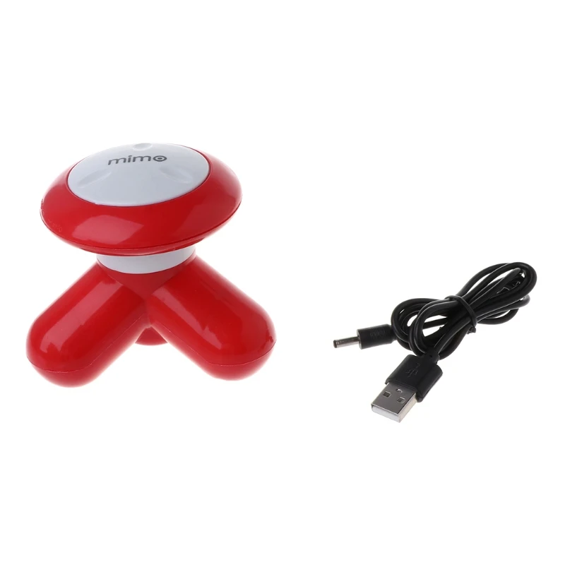 

New 1pc Multi-color Mini Electric Handled Wave Vibrating Massager USB Full Body