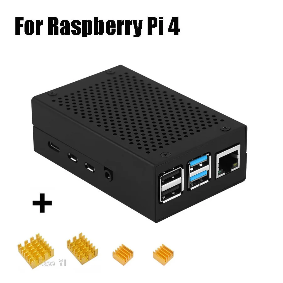 Новейший алюминиевый чехол с радиатором для Raspberry Pi 4 Model B|Аксессуары