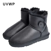 Зимние ботинки из натуральной овечьей кожи; водонепроницаемые женские зимние ботинки; ботильоны из натурального меха; теплые шерстяные женские ботинки; обувь