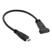 USB-C usb 3.1 tipo c macho ao longo da extensão com montagem do pincel comprimento do som: 20cm tipo