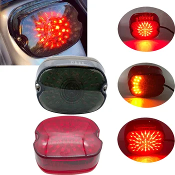 

Factory Offer Motorcycle Tail Rear Light LED Rear Lamp Taillight Brake Stop Light Moto Turn Signals For Harley Dyna Super Glide