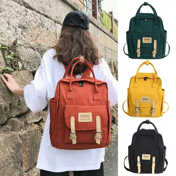 

New Women Bag Backpacks Female Backpack For Teenager Women Nylon Solid Color Capacity Student Backpack Travel Couple Bag