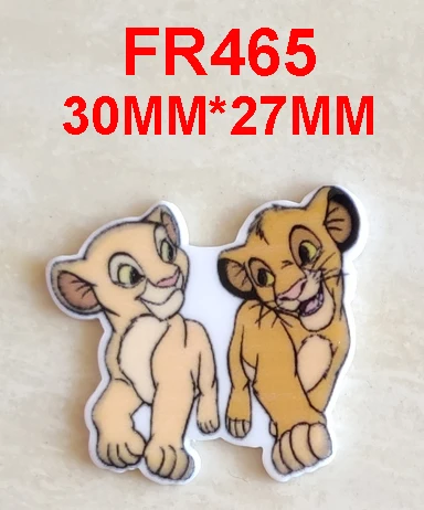 FR-465 50 шт. 3 вида стилей микс мультфильм персонаж Лев Flatback Смола Кабошон животное плоское украшение из смолы DIY ремесло украшения смычковые центры для волос - Цвет: FR-465