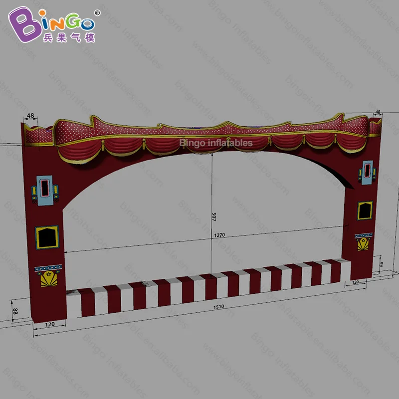 Профессиональный поставщик 15x7,4 mH гигантская надувная красная арка для наружной отделки/надувная АРКА