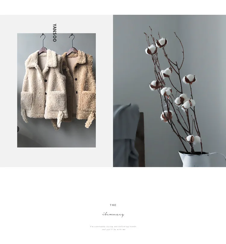Жилет с имитацией овечьей шерсти с мехом внутри; коллекция года; сезон зима-осень; куртки без рукавов; теплые куртки с отложным воротником