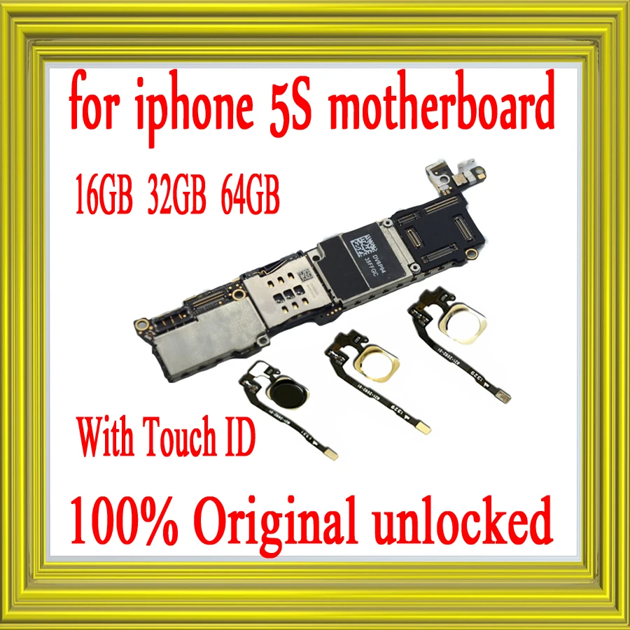 Для iphone 5S материнская плата с/без Touch ID разблокирована для iphone 5S материнская плата