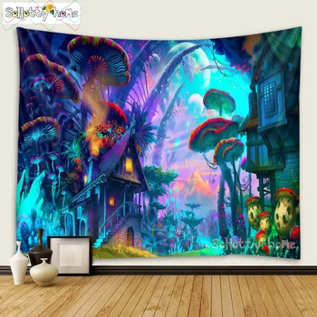

Magic Mushroom Indian Mandala Tapestry Wall Hanging Bohemian Gypsy Psychedelic Tapiz Witchcraft Tapestry