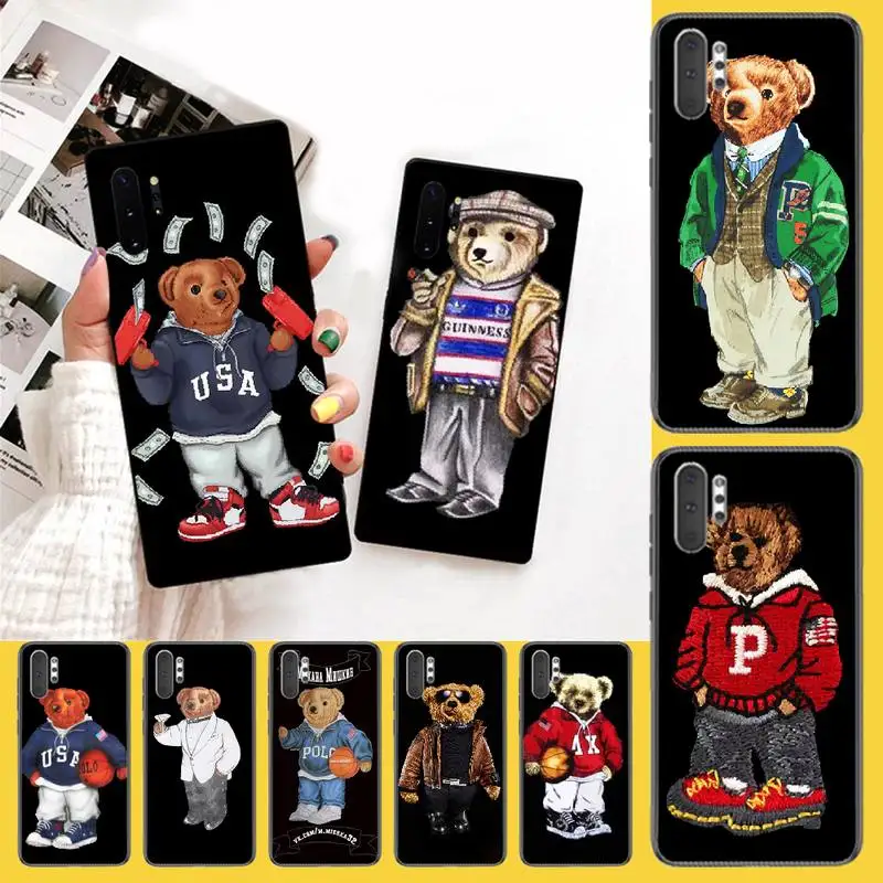 

NBDRUICAI fashion Bear Italy Soft Silicone TPU Phone Cover for Samsung Note 3 4 5 7 8 9 10 pro M10 20 30