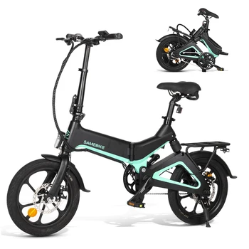 

Folding Electric Bicycle 16 Inch Power Assist Moped Bike E-bike 55 - 65km Range Smart Ebike City lithium battery aluminum alloy