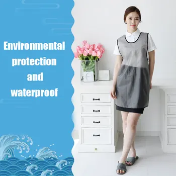 

Transparent Water and Oil Resistant Kitchen Apron Professional Chef Apron for Housewives Men Women HG99