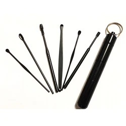 6PCS Ear Cleaner Wax Removal Tool Stainless steel Earpick Sticks Earwax Remover Curette Ear Pick Cleaning Ear Cleanser Spoon