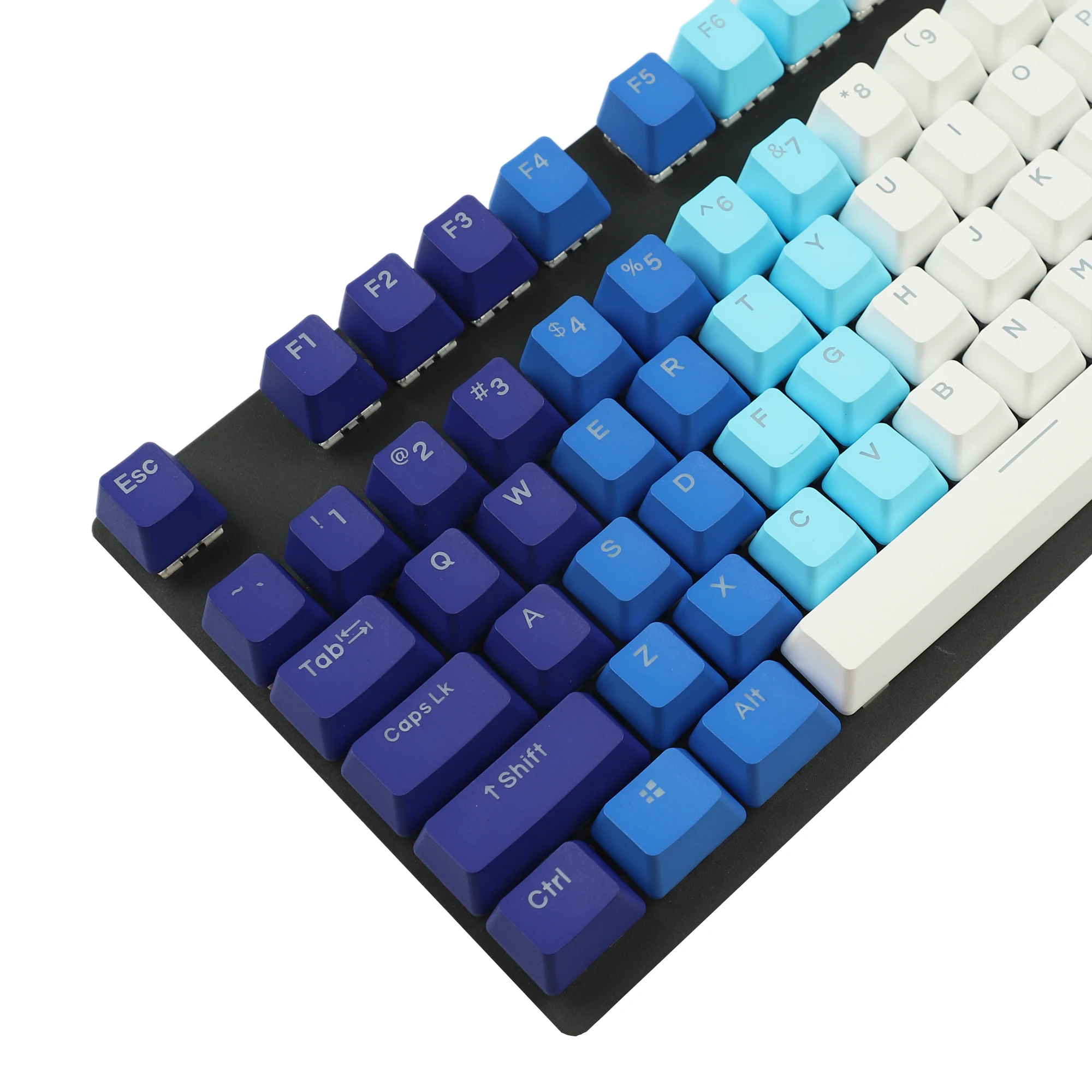 Ymdk-azul e Branco Duplo Tiro Backlit Keycaps 108 122 Pbt Oem Perfil Keycap para Switches mx Teclado Mecânico - Imagem 4