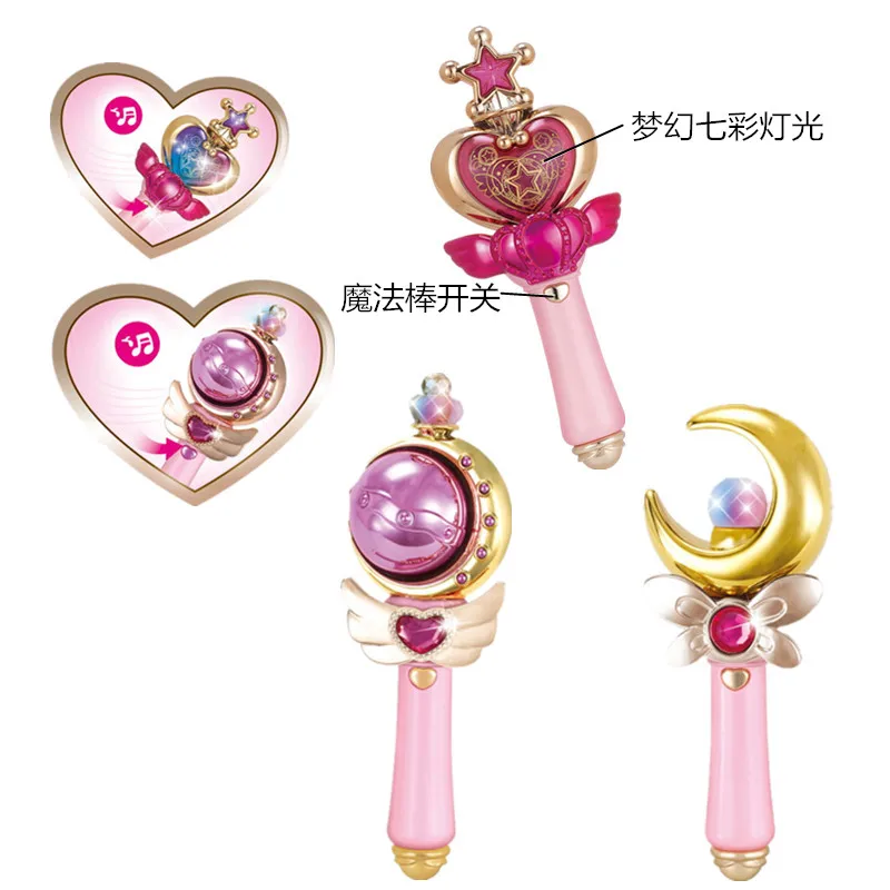 Magic Wand Flower Fairy Glowing Sound Effects Stars Magic Wand Children Magic Fairy Princess Costume Props For Girls