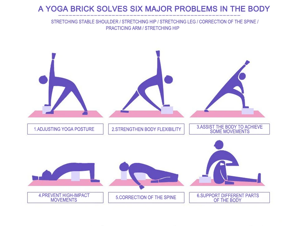 Подушка блок йоги eva красочный пенопластовый блок кирпич Упражнение Фитнес-инструмент тренировочный блок для растяжки тела формирование здоровья тренировки