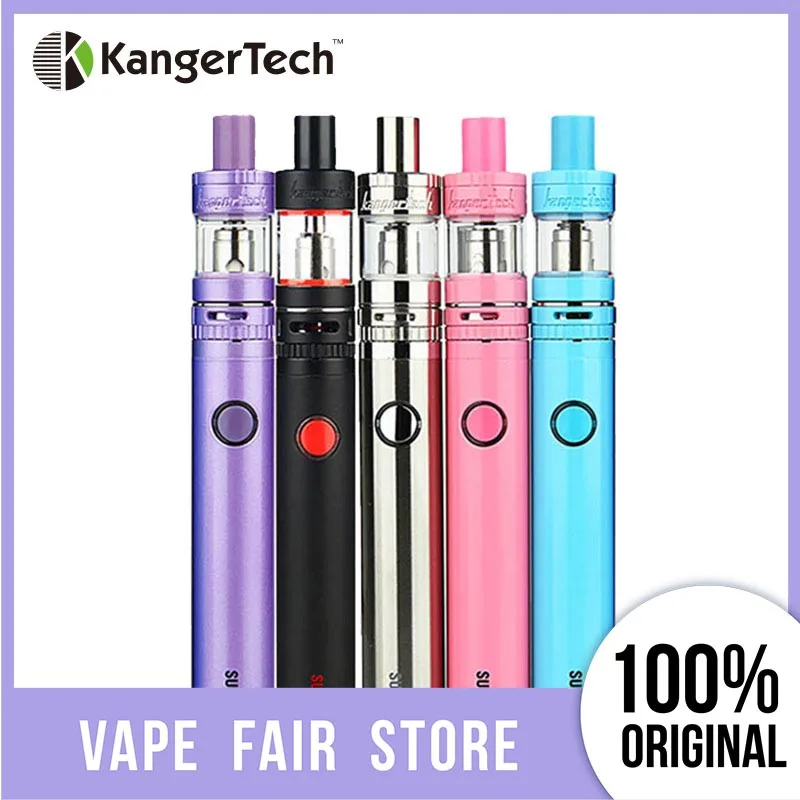 Оригинал KangerTech набор SUBVOD с Батарея 1300 мА/ч и 3 2 жидкости для электронных сигарет