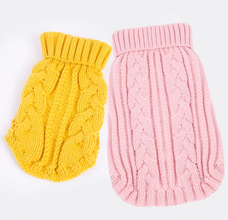 Sweet Pet Dog Sweater Autumn Winter Pet Knitted Pullover For Small Dogs Cats Casual Dog Clothes Warm Cats Coat Cute Pet Costume (1)