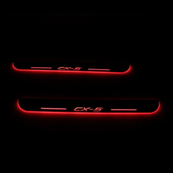 

For Mazda CX-5 CX5 2015 - 2020 Acrylic Moving LED Welcome Pedal Car Scuff Plate Pedal Door Sill Pathway Light