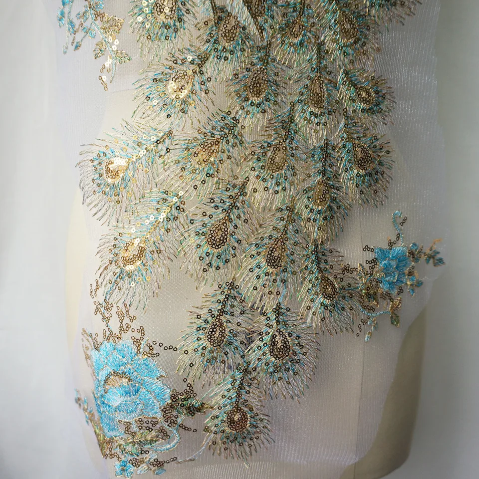 1 Pcs DIY Dentelle Paillettes Brodé Patchs Pour Vêtements