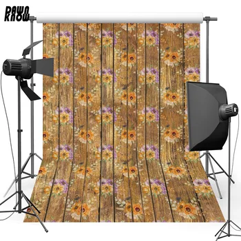 

DAWNKNOW Floral Vinyl Photography Background For Baby Flower Floor New Fabric Polyester Backdrop For Wedding Photo Studio F2682