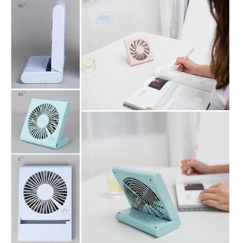 Notebook Fan Usb Charging Folding Mini Portable Small Fan Student Desktop Standing Pc Mini Fan Battery Usb Rechargeable