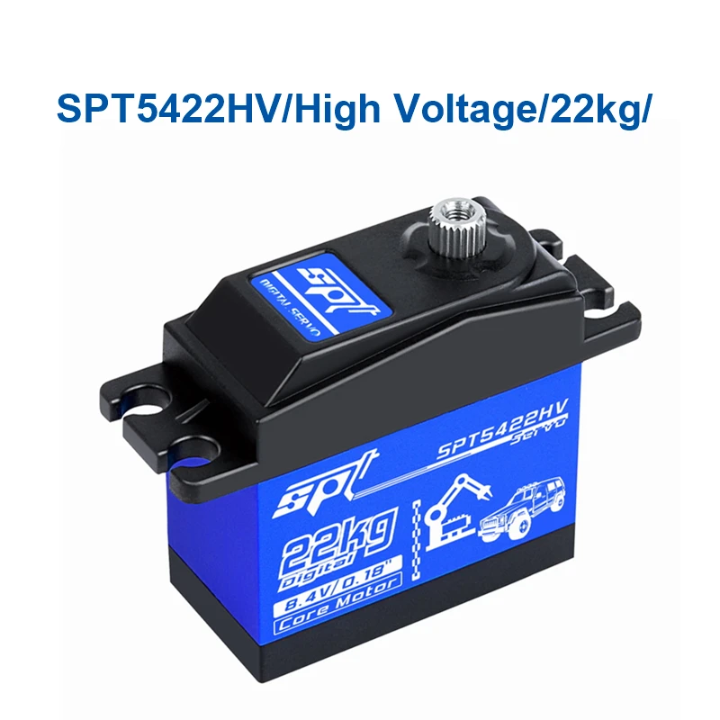 SPT рулевой механизм 22 кг 180 ° SPT5422HV Высокое напряжение металлическая передача цифровая сервопривод для 1:10 RC автомобиль Лодка Робот Модель ру аэроплана