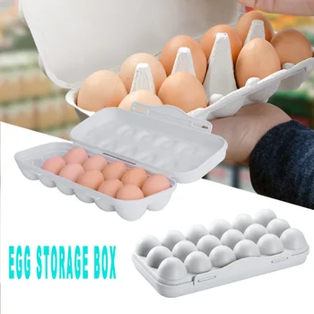 

18 Grids Egg Storage Tray Holder Anti-collision Refrigerator Crisper Eggs Freshness Box Storage Organizer Container