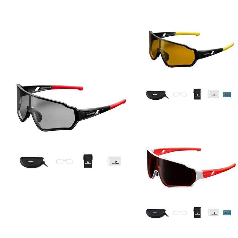 ROCKBROS Outdoor Sports Bike Riding Glasses Color Changing Style Hd Pc