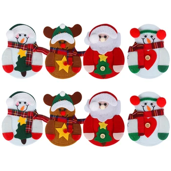 

8pcs Merry Christmas Knife Fork Cutlery Bag Set Natal Christmas Decorations for Home 2021 New Year Eve Xmas Christmas gift bags