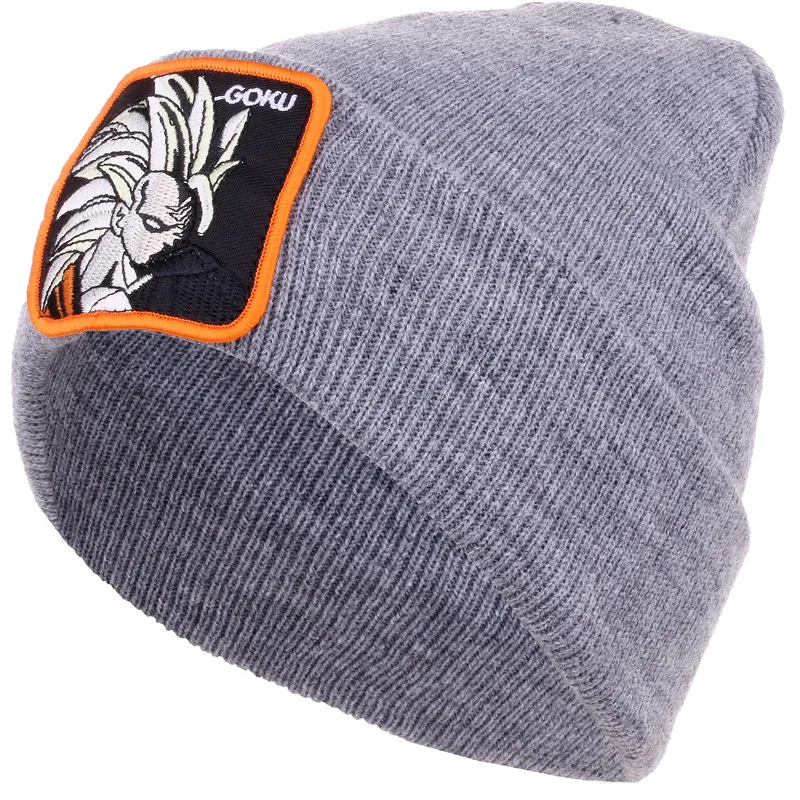CRUOXIBB Fashion Dragon Ball Winter Beanie Hat for Men Women Solid Hip-hop Casual Cuffed Beanies Bonnet Warm Knitted Hat