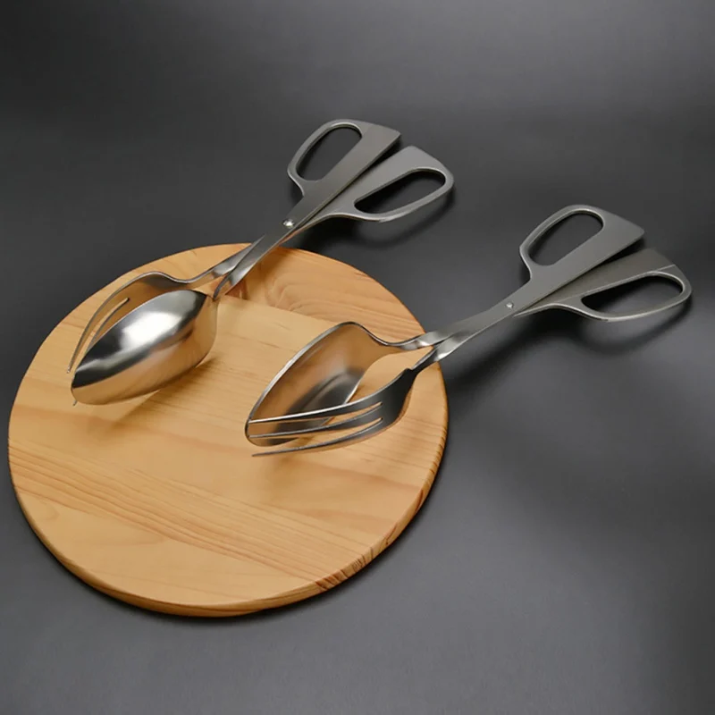 Нержавеющая сталь салат клип утолщаются зеркало еда зажим для хлеба клип серебро кухня Салат инструмент