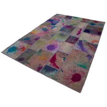 

204x300 Cm Multicolor Handmade Patchwork Rug-7x10 Ft